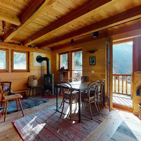 Idyllic In Evolene, With View On The Dent Blanche And The Mountains