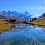 Idyllic In Evolene, With View On The Dent Blanche And The Mountains Evolène